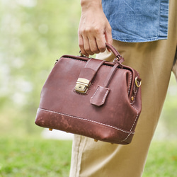 [Kisenha] 高品質真皮手工皮革皮夾、單肩包、全手工縫製、手提、單肩包、2 用包 第17張的照片