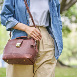 [Kisenha] 高品質真皮手工皮革皮夾、單肩包、全手工縫製、手提、單肩包、2 用包 第18張的照片