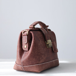 [Kisenha] 高品質真皮手工皮革皮夾、單肩包、全手工縫製、手提、單肩包、2 用包 第7張的照片