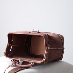 [Kisenha] 高品質真皮手工皮革皮夾、單肩包、全手工縫製、手提、單肩包、2 用包 第14張的照片