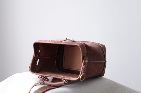 [Kisenha] 高品質真皮手工皮革皮夾、單肩包、全手工縫製、手提、單肩包、2 用包 第14張的照片