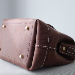 [Kisenha] 高品質真皮手工皮革皮夾、單肩包、全手工縫製、手提、單肩包、2 用包 第11張的照片