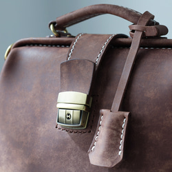 [Kisenha] 高品質真皮手工皮革皮夾、單肩包、全手工縫製、手提、單肩包、2 用包 第8張的照片