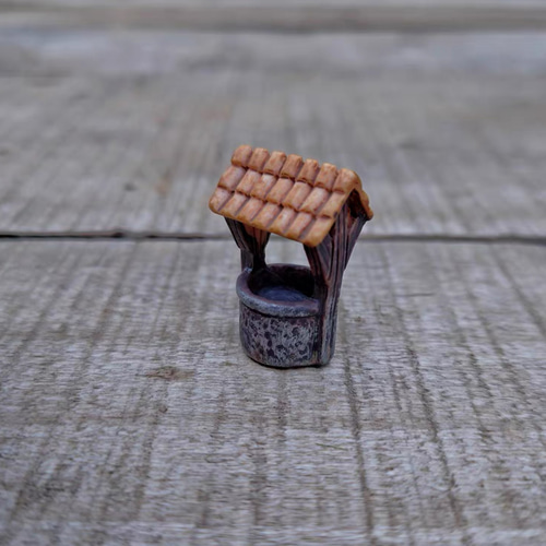 ミニチュア バケツ付き井戸 井戸用手押しポンプ 6点セット テラリウム