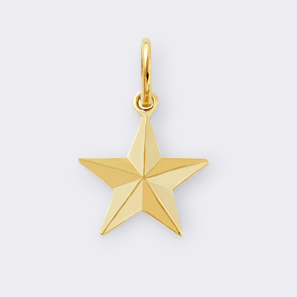 A082601)K18 チャーム YG モチーフ ネックレストップ K18 18金