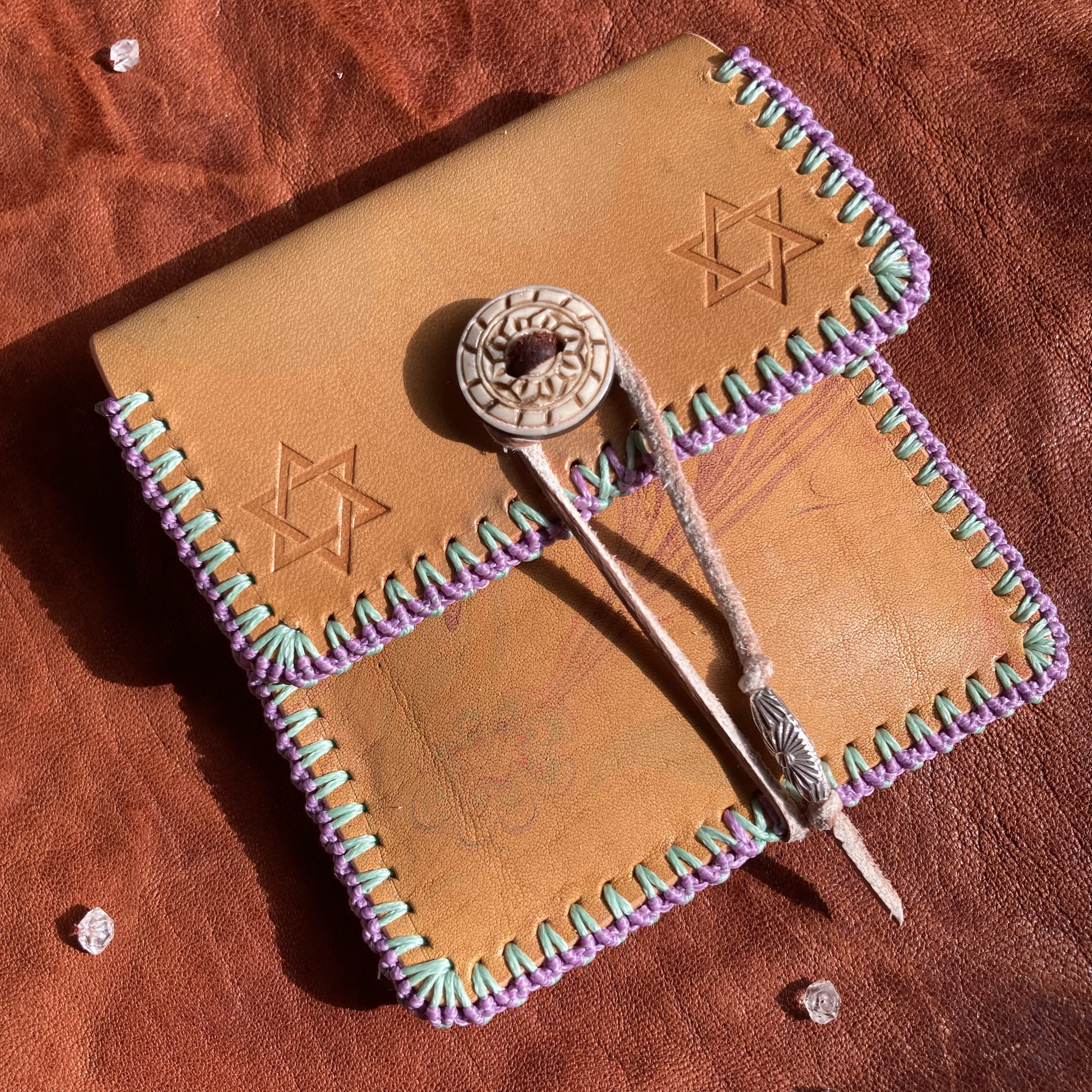 -六芒星- マーブリングレザーコインケース