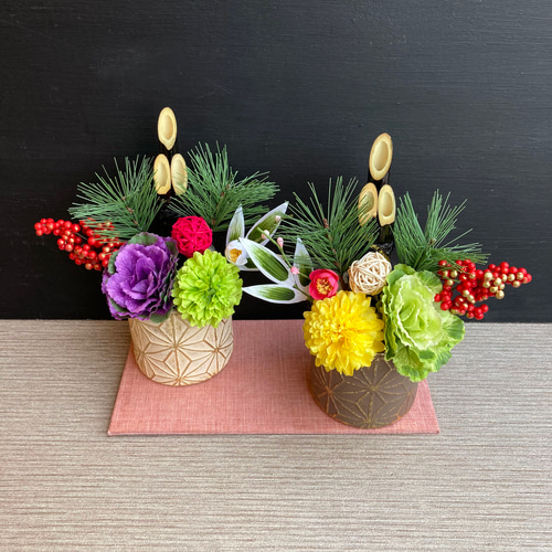 数量限定【大人気】お正月 ミニ門松 ーピンポンマム お正月飾り