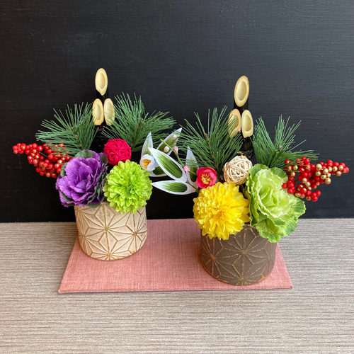 数量限定【大人気】お正月 ミニ門松 ーピンポンマム お正月飾り