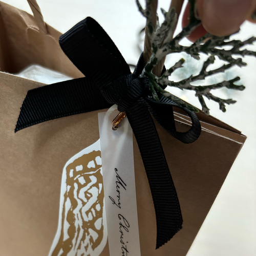 クリスマスラッピングセット〈手さげ紙袋〉 ⌇ ギフト2つ分の 
