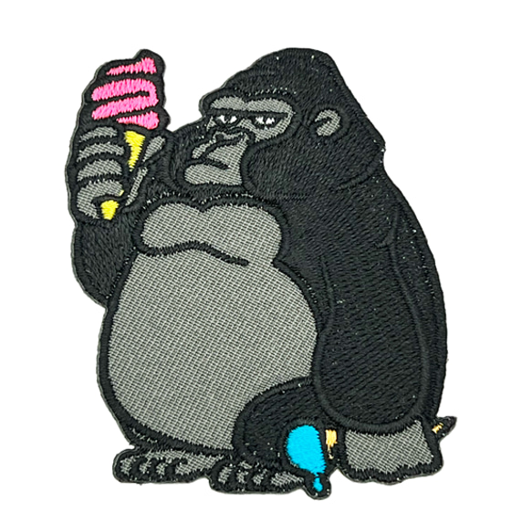 FAT GORILLA BLACK( ファットゴリラ ブラック）ステッカーワッペン