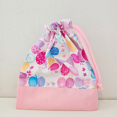 ハンドメイド＊巾着＊コップ袋＊給食袋＊リボン （コップ袋/給食袋  