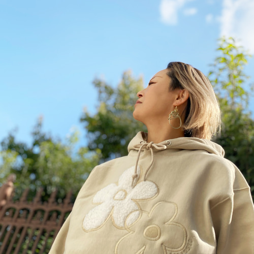 maonosuke もこもこぷるおーばー ウォッシャブル】バルキーコットン混リンクス柄ポロプルオーバー