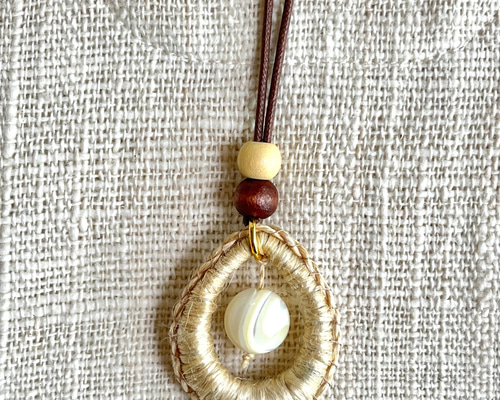 受注制作》松と精麻お守りネックレス【しずく】 ネックレス