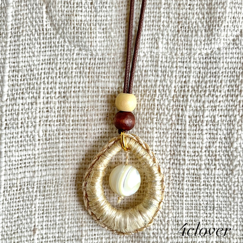 受注制作》松と精麻お守りネックレス【しずく】 ネックレス