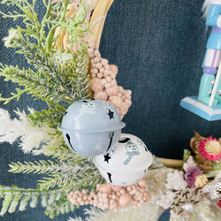 ◎送料無料◎超早割クリスマス2025✳︎雪をまとったくるみ割り人形クリスマスリース✴︎パステルカラーで優しい印象に 9枚目の画像