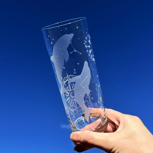 ⑥❣️蘭❣️★Ｎｏ1131 琉球ガラス★レア スカイ綺麗キレイ★26個 退職 卒業 お歳暮 名入れ SXX 琉球ガラス 源河源吉工房 流星 ロック