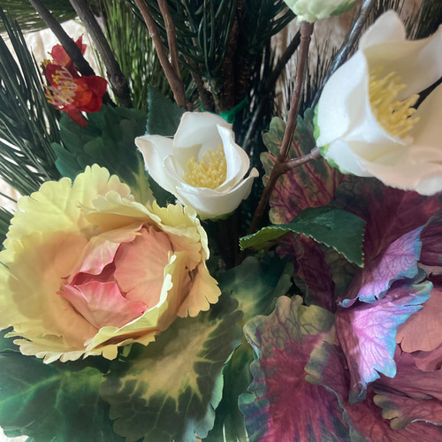 光触媒 人工観葉植物 ウォールグリーン フェイクグリーン 正月アレンジ