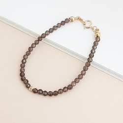 珍しい❣️12mmバイカラースモーキークォーツブレスレット スモーキークォーツ ブレスレット 10mm 17.5～19.5cm M～LL サイズ