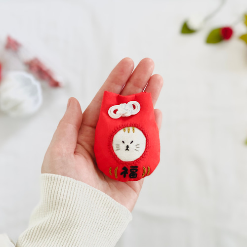 レオ　だるまお守り Amazon.co.jp: かわいい 手作り ガラス細工 合格 だるま お守り