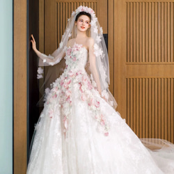 ☆ERDEM☆ エレガントフラワープリントフレアドレス♪ プチハイネックフレアースリーブフィット＆フレアドレス