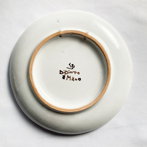 絵皿 20cm CRC003 マヨリカ焼き イタリア陶器 漁師 職人 魚