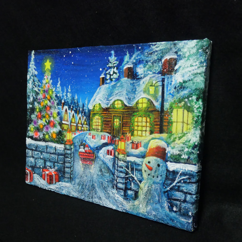油絵 油彩 油彩画 絵 絵画 【Xmas】 絵画 HR 通販 18572644