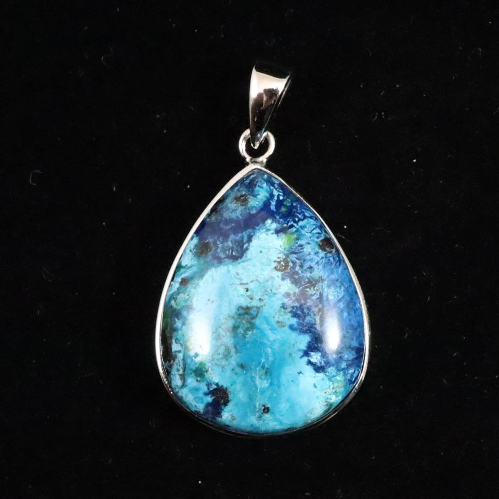 クリソコラ AAAグレード 26mm ティアドロップ型 ペンダント 8.42g #40360