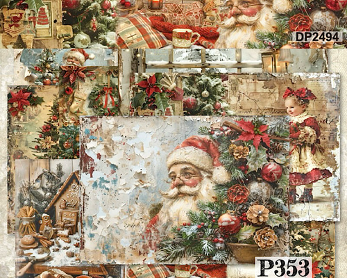 送料無料【P353コラージュ素材】海外紙モノ ジャンクジャーナル