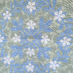 オーダーメイド】ハワイアンキルト タペストリー マイレ&プルメリア