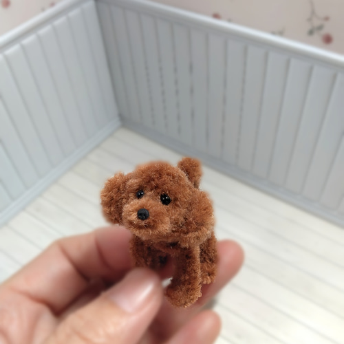 小さいトイプードル（レッド) ミニチュア モールアート その他