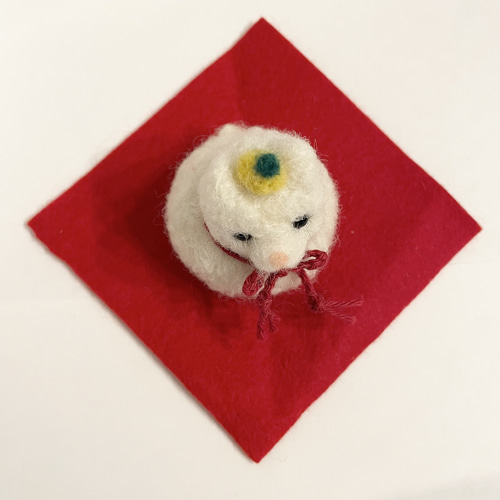 羊毛フェルト 白猫 モモンガー様確認用