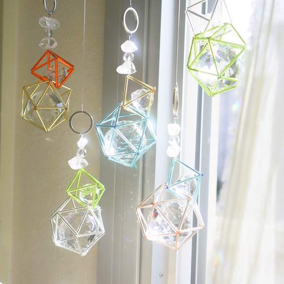 himmeli*ヒンメリ サンキャッチャー ヒンメリ サンキャッチャー 光のモビール | fores.