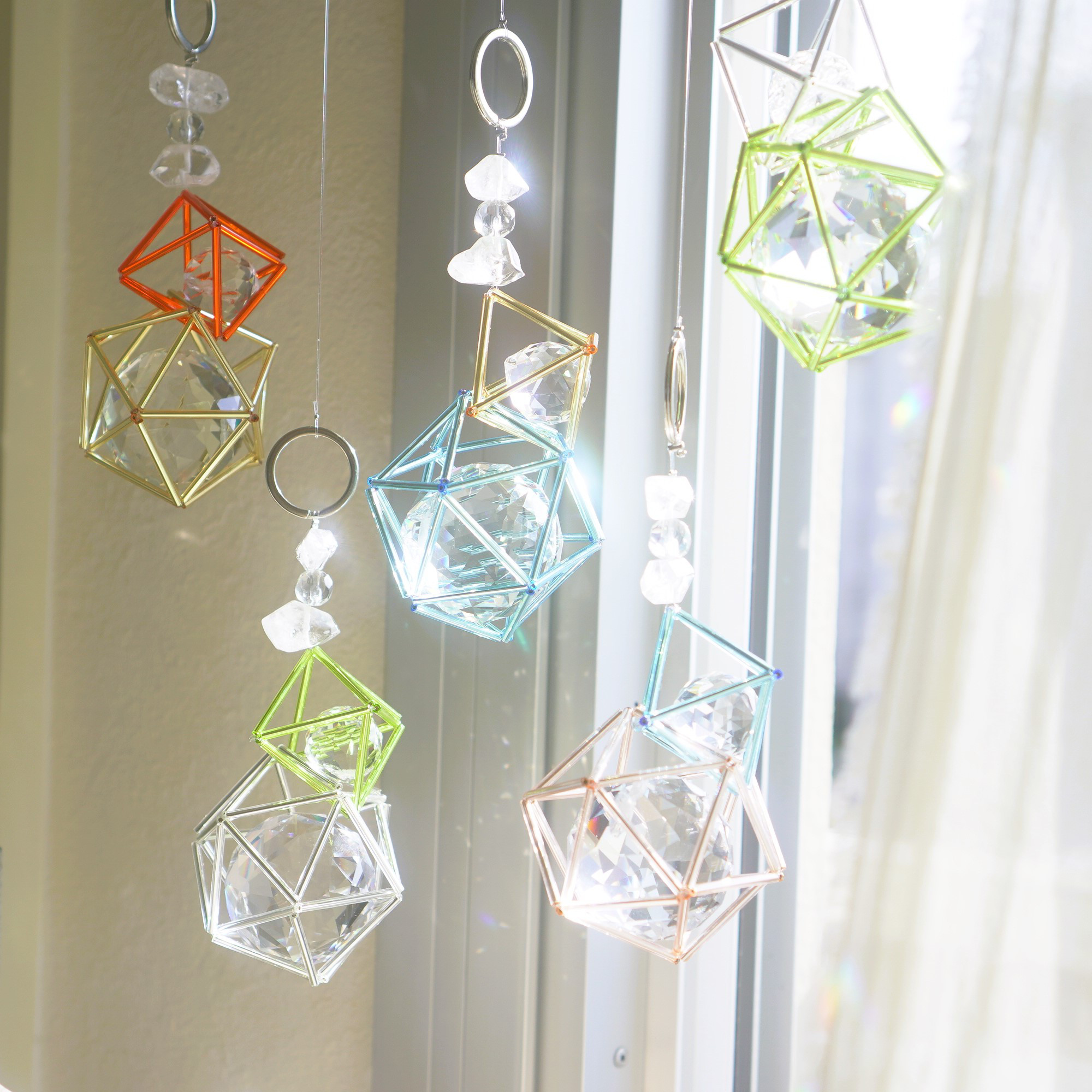 himmeli*ヒンメリ サンキャッチャー ヒンメリ サンキャッチャー 光のモビール | fores.