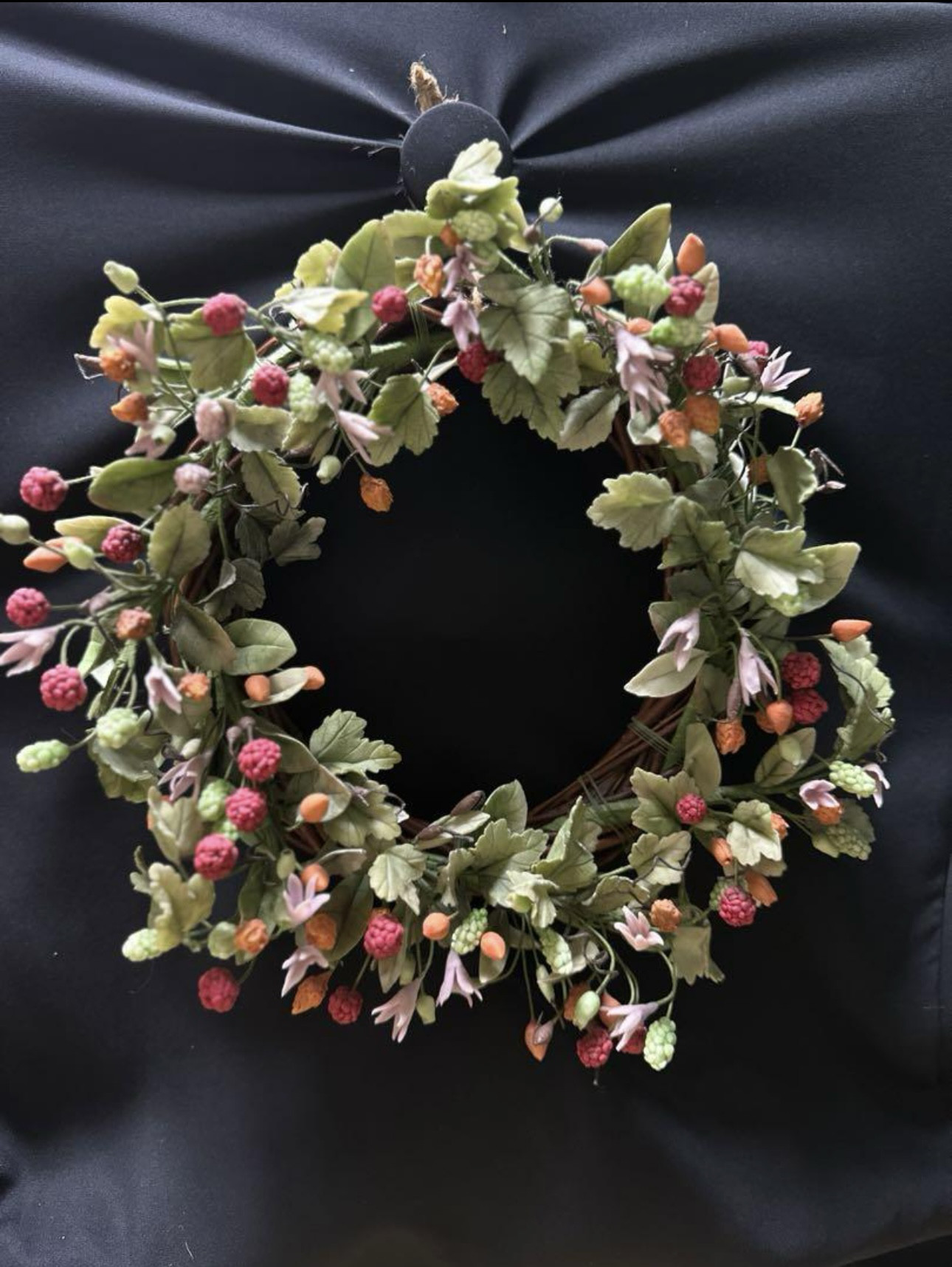 【ハンドメイド樹脂粘土】 木の実リース パンアート/パンフラワー