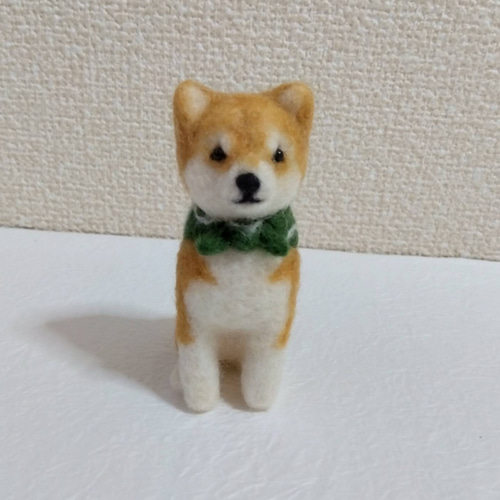 羊毛フェルト 唐草風呂敷 柴犬さん 羊毛フェルト Lana** 通販 18573813