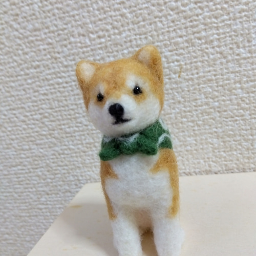 羊毛フェルト 唐草風呂敷 柴犬さん 羊毛フェルト Lana** 通販 18573813