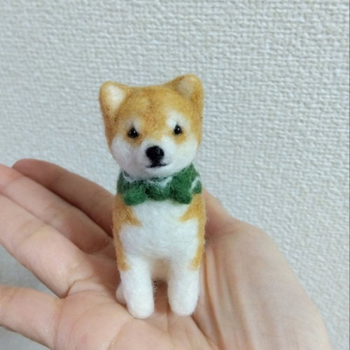 羊毛フェルト 唐草風呂敷 柴犬さん 羊毛フェルト Lana** 通販