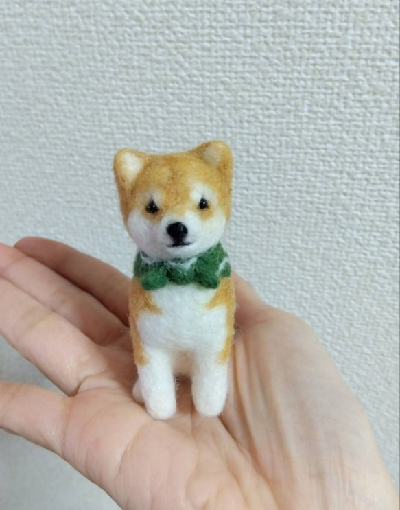 ❤豆柴❤️唐草風呂敷❤羊毛フェルト❤️ 羊毛フェルト 唐草風呂敷 柴犬さん 羊毛フェルト Lana** 通販