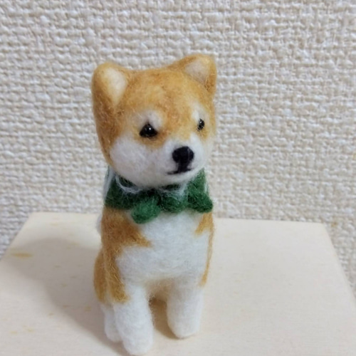 羊毛フェルト 唐草風呂敷 柴犬さん 羊毛フェルト Lana** 通販 18573813