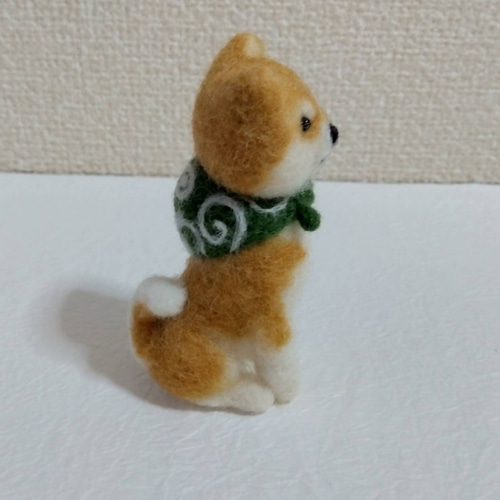 羊毛フェルト 唐草風呂敷 柴犬さん 羊毛フェルト Lana** 通販