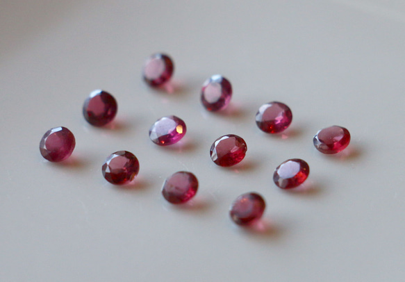 5.2ｃｔ　天然石　トルマリン　ラウンド　ルース　12個セット 3枚目の画像