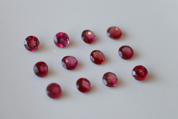 5.2ｃｔ　天然石　トルマリン　ラウンド　ルース　12個セット 4枚目の画像