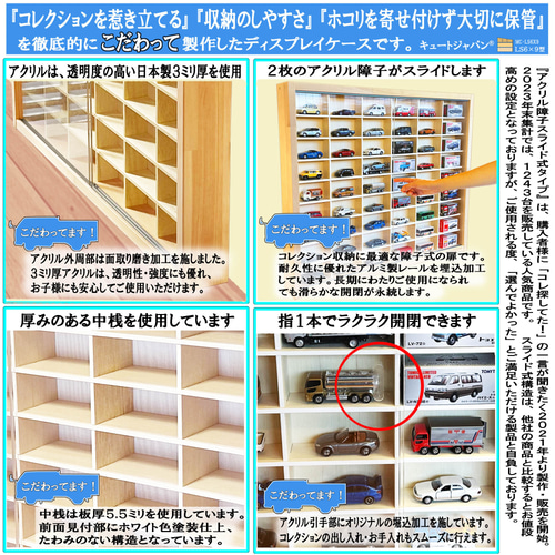 ミニカー収納ケース 54マス ディスプレイ コレクション