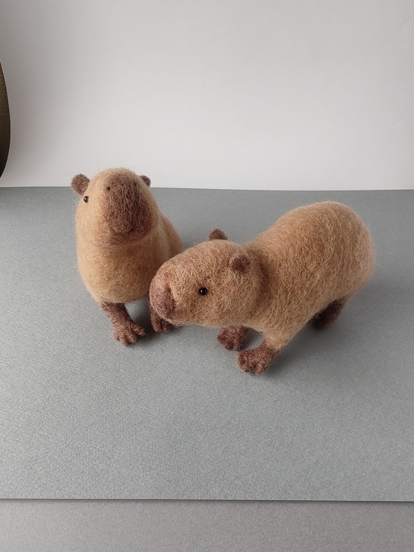 あるくカピバラ　（素材・羊毛） 5枚目の画像