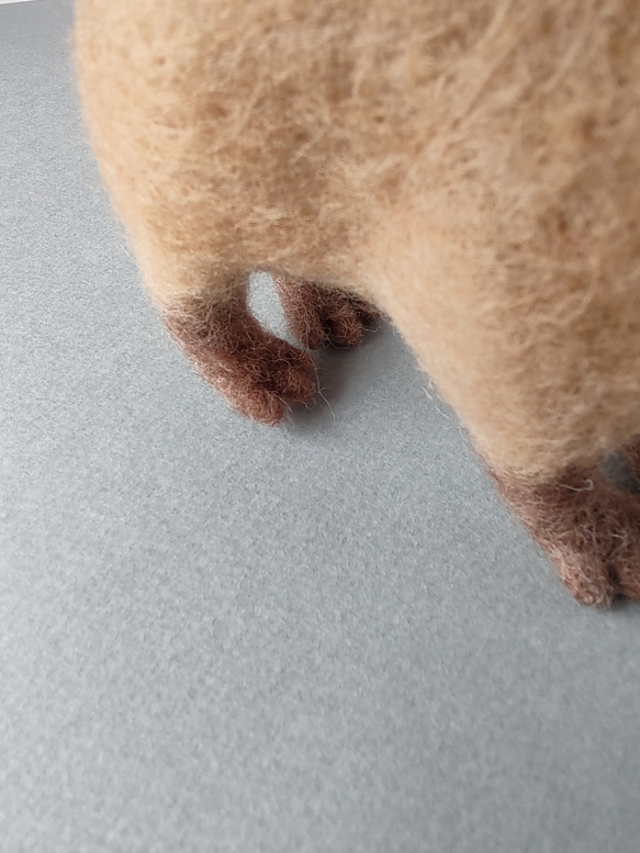 あるくカピバラ　（素材・羊毛） 4枚目の画像