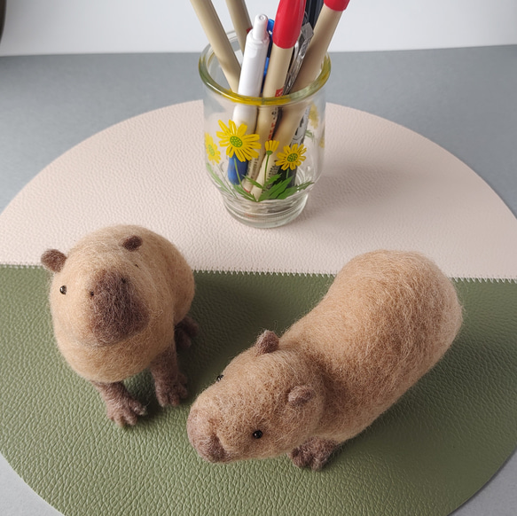 あるくカピバラ　（素材・羊毛） 10枚目の画像