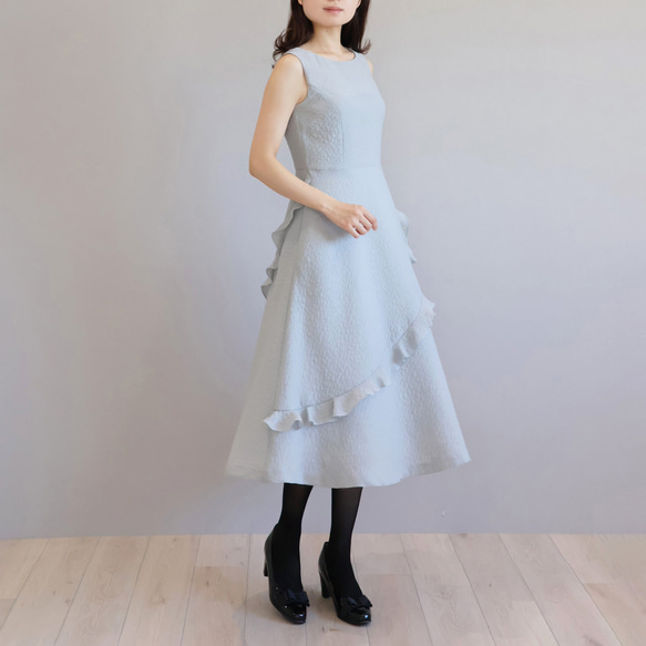 美品】【jolie mignon】オーガンジータフタ ドッキングワンピース