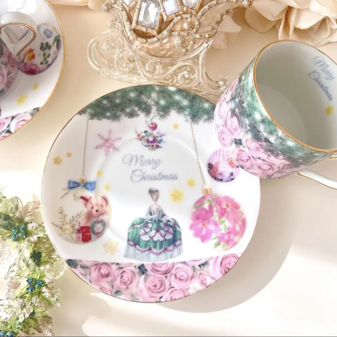 【2種】Roseyクリスマス　カップアンドソーサー