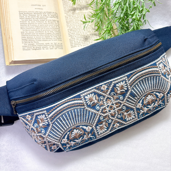 【通販激安】 インド刺繍リボンのボディバッグ ハンドメイド ウエストポーチ ボディバッグ・ウエストポーチ