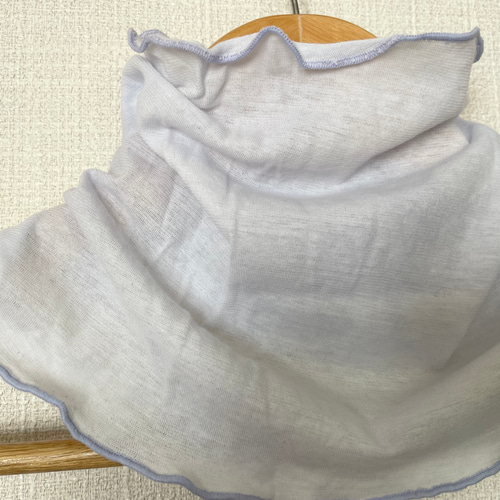 綿100%ラベンダー手染めハンドメイドネックウォーマーおやすみ時にお 